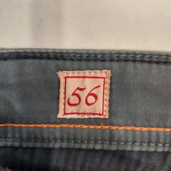 Marco Pescarolo Pants Mens 56 36×34 Green Nerano 1 Cotton Silk Chino 5 Pocket - Picture 10 of 16